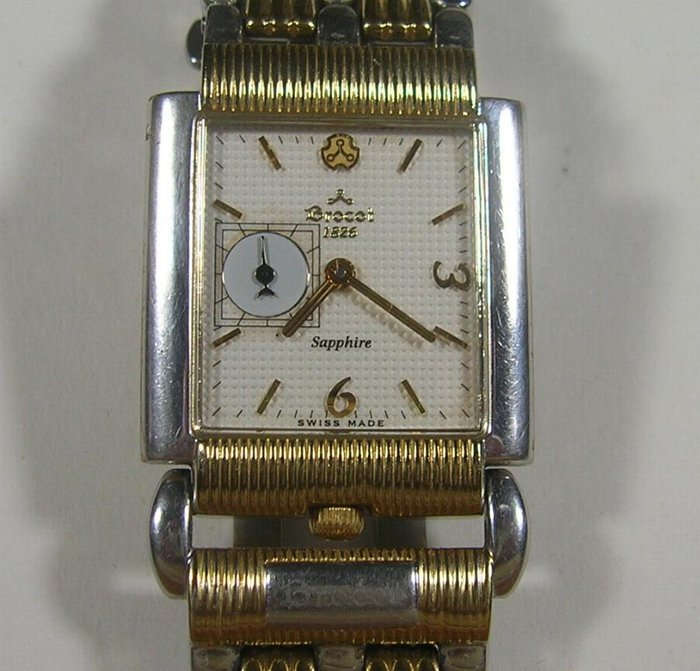 Brocot 1826 Sapphire - Rectangle -  1970's - Mens - Elegant Wristwatch