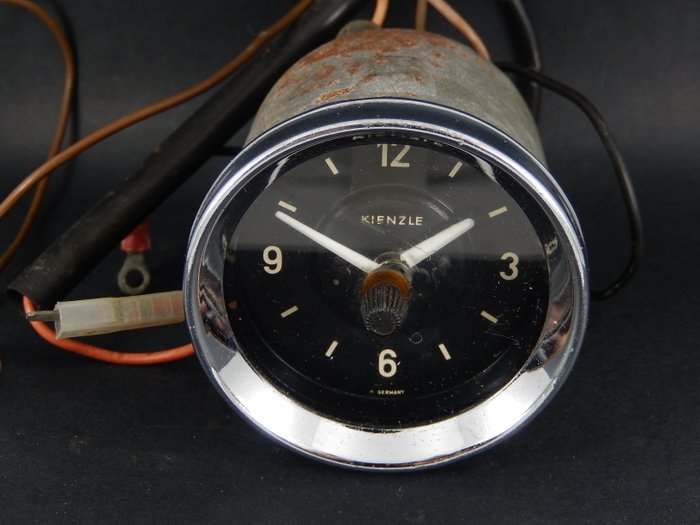 Vintage Kienzle reloj del coche para el tablero de instrumentos de montaje de Classic Car 12 voltios con cables