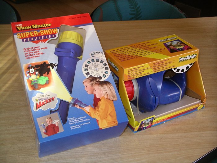 Two Different Versions Of View Master Super Show Projector Tyco