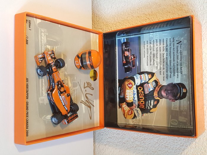 Jos Verstappen 1:43 Limited Edition Orange Arrows EC 2000 kit original signed in new condition + COA