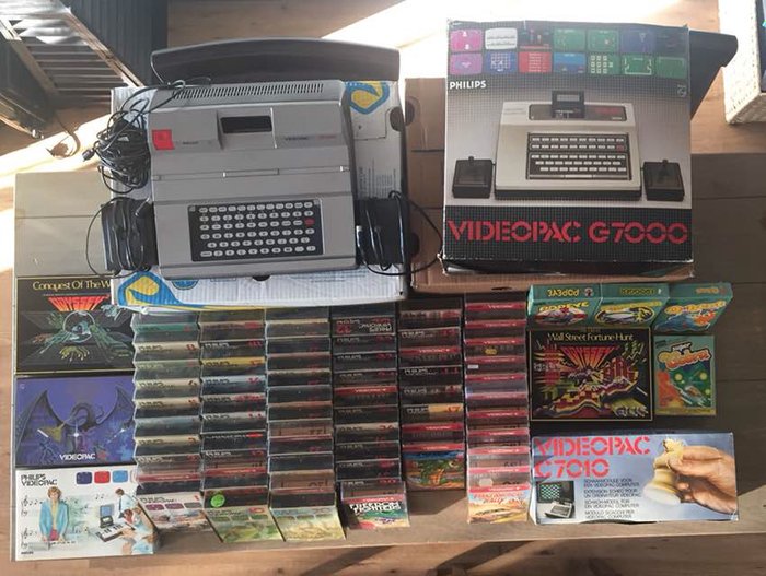 Ultimate Philips Videopac collection - 2 consoles - G7000 (boxed) & G7400 - 71 games, including rare Parker games & nrs 55-60