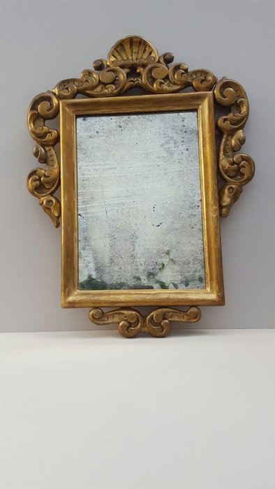Espejo barroco espejo barroco rococó marcos de madera plata antiguo 127cm x 70cm 
