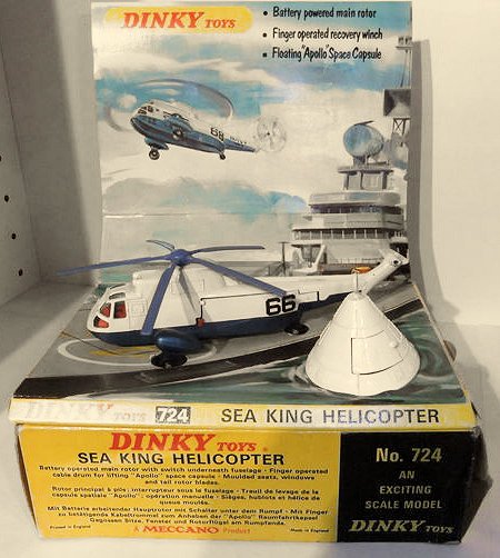 RARE BOITE REPRO  DINKY TOYS  NEUVE  SEA KING HELICOPTER   N° 724 