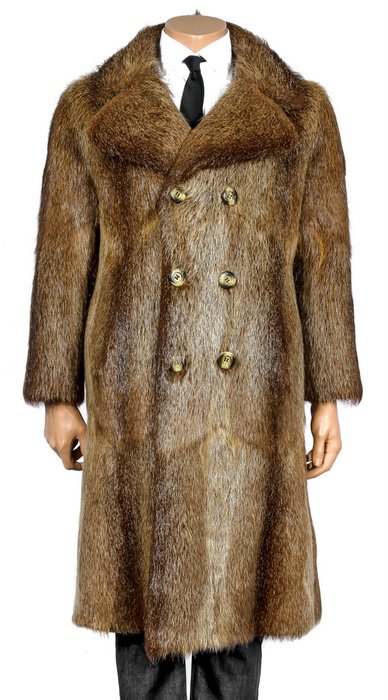 Men Fur Coat Nutria With New Inner, Men S Nutria Fur Coats