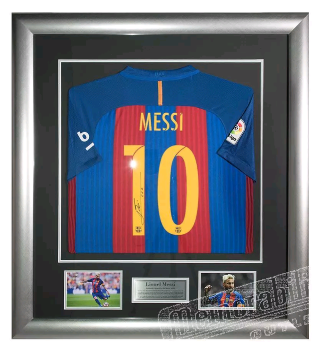De eigenaar comfort een schuldeiser Lionel Messi hand gesigneerd shirt 2016/2017 luxe ingelijst - Catawiki