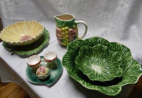 Barbotine pottery.