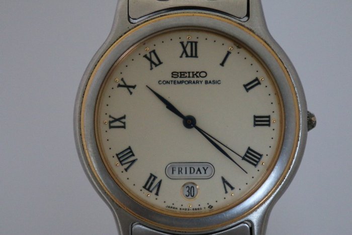 Reloj de pulsera Seiko 5H23 6B90 Contemporary Basic JDM – Del año 1989 – Para hombre