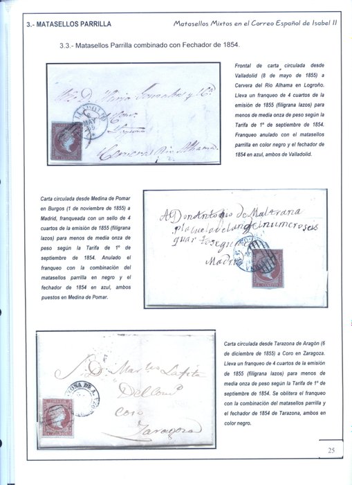 Spain 18501869 Isabel Ii Only Known Exhibition Collection Of Its Kind In Connection With Mixed Cancellations On 80 Sheets Catawiki
