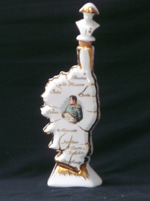 Corsica - Porcelaine de Luxe France  - porcelain liqueeur decanter with polychrome decor of Napoleon


