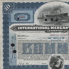 International Mercantile Marine stock certificate 1917-1920 