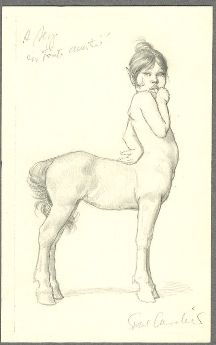 Cuvelier, Paul - Dessin original - Centaure