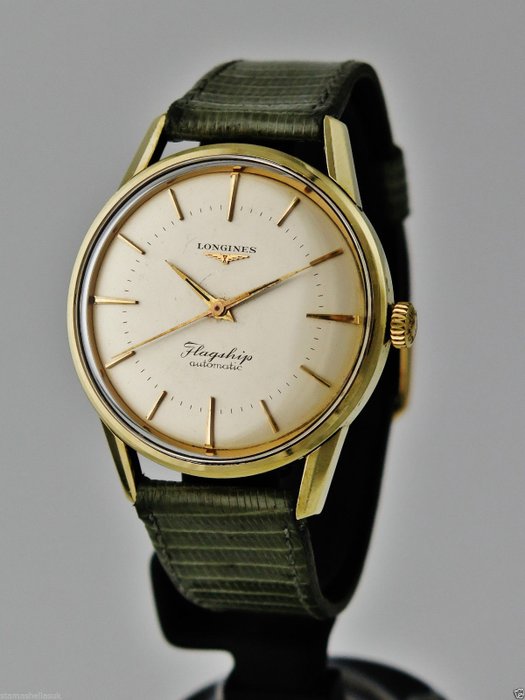 Longines浪琴旗舰自动男士手表，1950年。