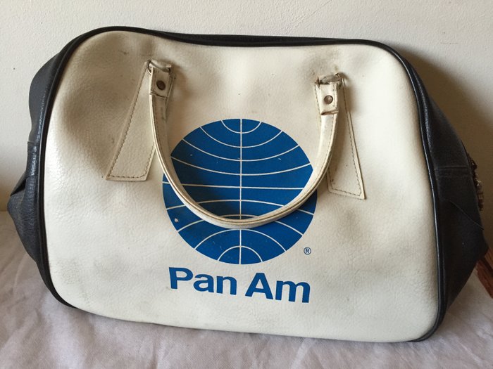 Vintage Original Pan Am Airlines Bag w/ portuguese advertising 70's