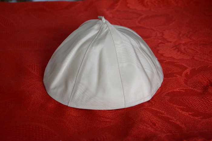 Authentic skullcap worn by Pope Francis - 21st Century