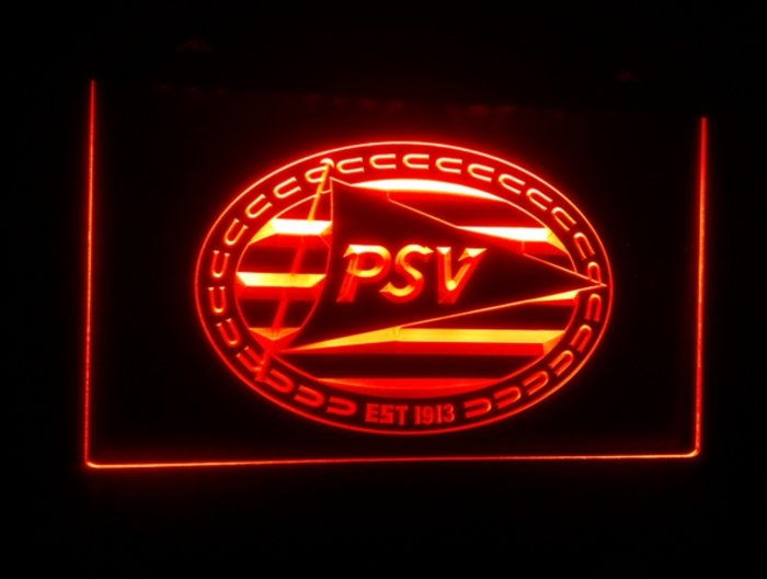 PSV, Logo in rood Led neon verlichting. - Catawiki