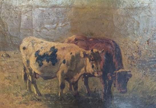 Henry Schouten (XIXe-XXe cenrury) - Paturage avec vaches