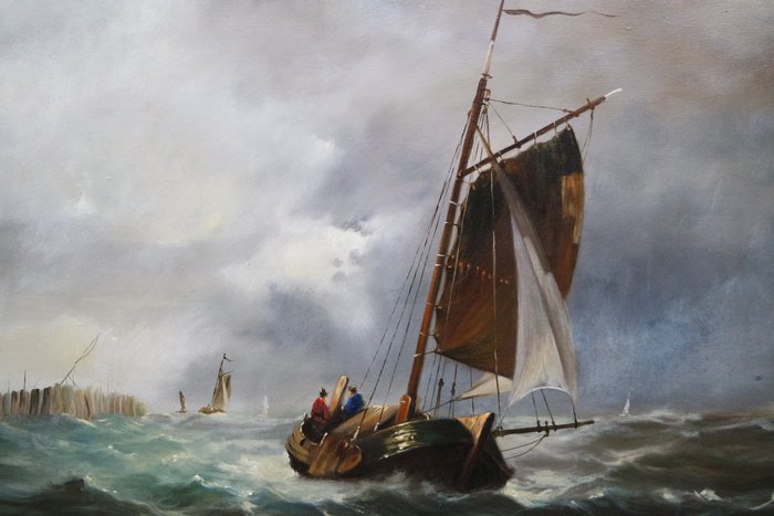 Mooyman (20th Century) – Sailboats at Sea