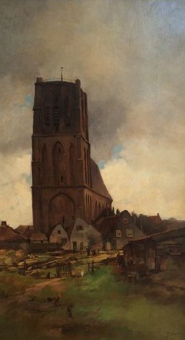 P. Bruyn (1857-1947) - Brielse Dom Den Briel