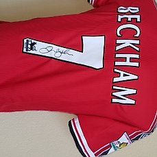 beckham signed shirt
