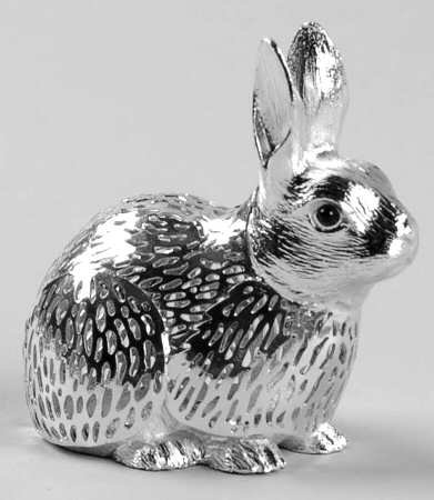 Silver plated figurine, "The Rabbit",  Lumiere collection, Christofle, Paris, 1900-1950