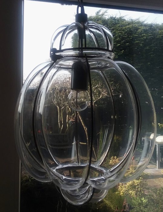 Venetian lamp - blown glass with metal
 
