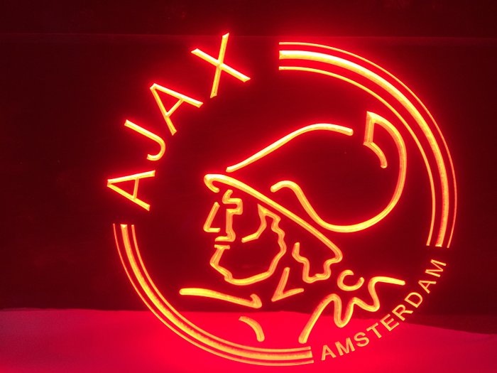 Ajax - logo - neon licht - 20x30cm - rood - Ajax Amsterdam ...