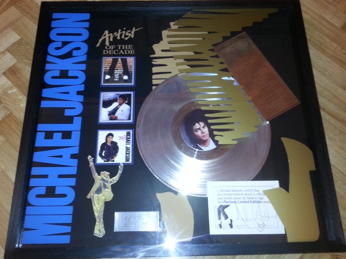 Michael Jackson - Platinum Plated Award, Artist Of Decade