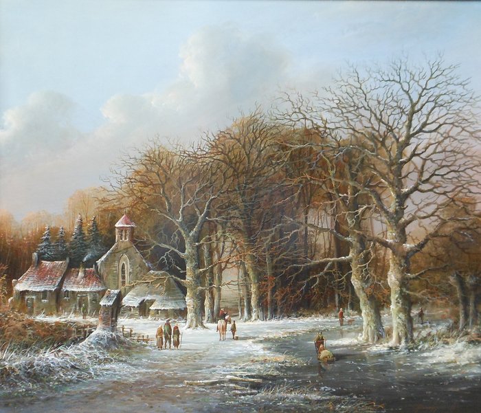 Thomas Heesakkers (1946-) - Winter landscape
