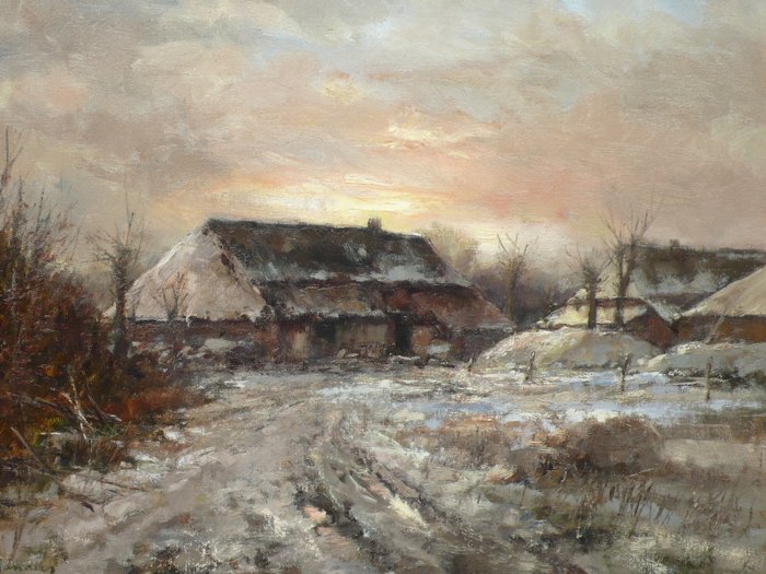 Frans Manders (geb.1939) - Winter in Brabant