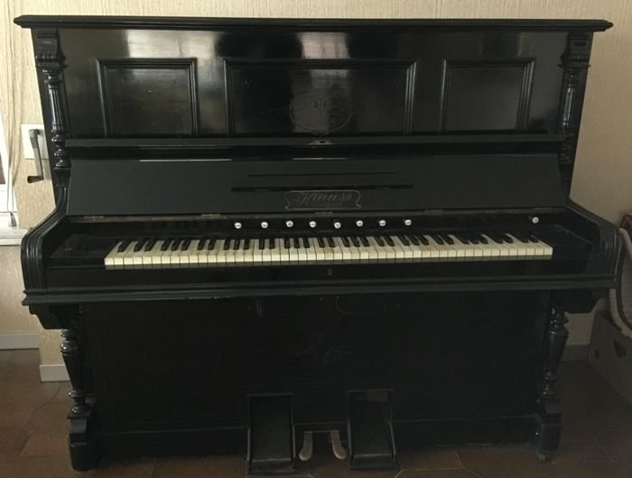 Raro strumento,KRAUSS - Stuttgart, combinato pianoforte harmonium in buone condizioni di conservazione