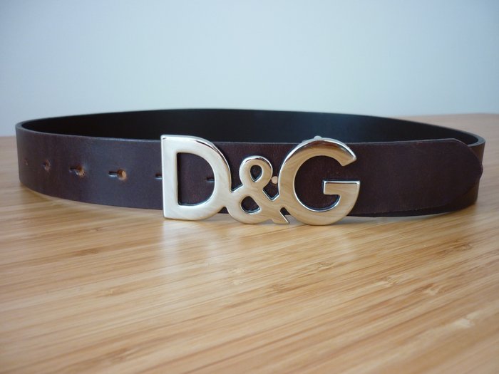 D&G Dolce & Gabbana - Leather Belt with D&G buckle - Catawiki