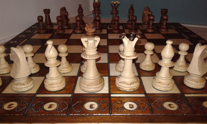 Chessboard  Storage Pieces The Jarilo Unique Wood Chess Set 