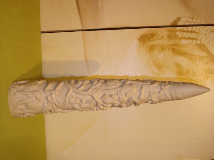 A beautifully processed tusk of imitation ivory