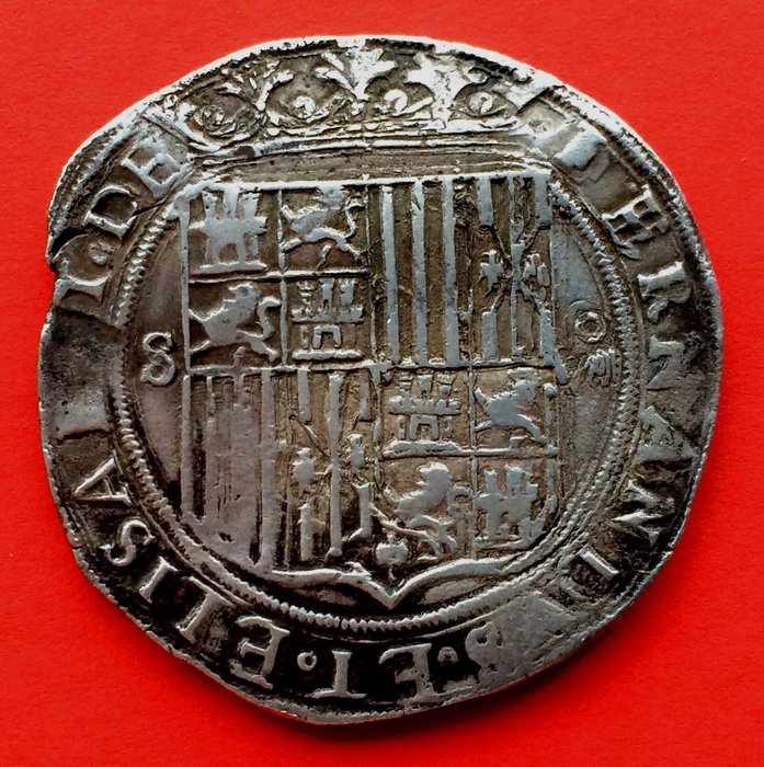 Espanha - Monarcas Católicos - moeda de 8 reales - 1474-1504 - Sevilha