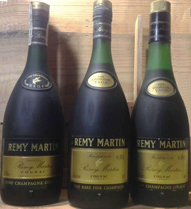 Remy Martin VSOP Cognac - 3 old bottles
