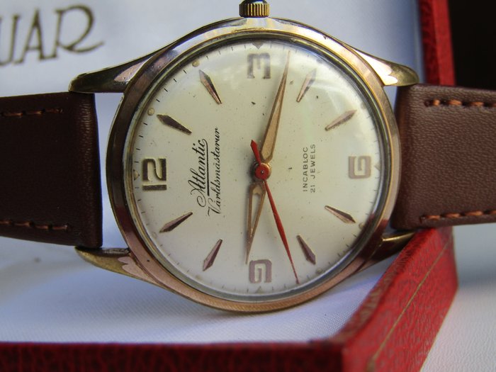 Atlantic Världsmästarur – Herren-Armbanduhr – Ende der 50er / Anfang der 60er