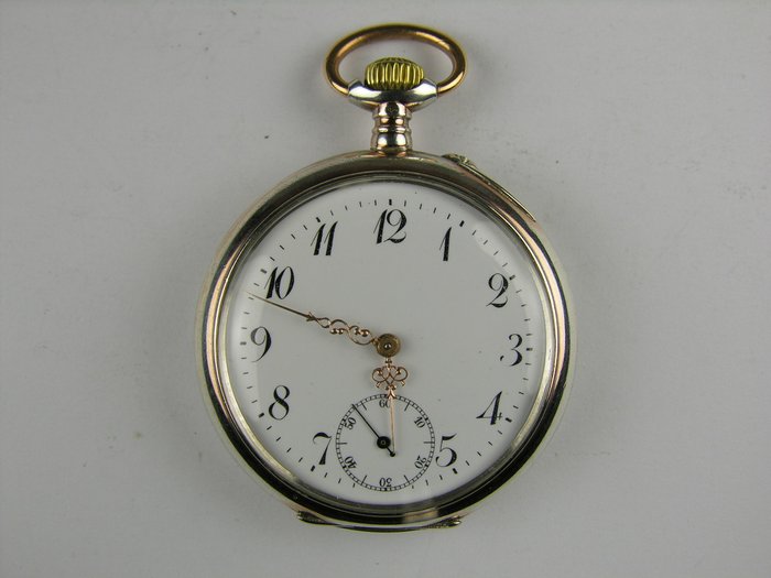 Pocket watch, precision lever, 15 rubies - 800 silver (no. 41)