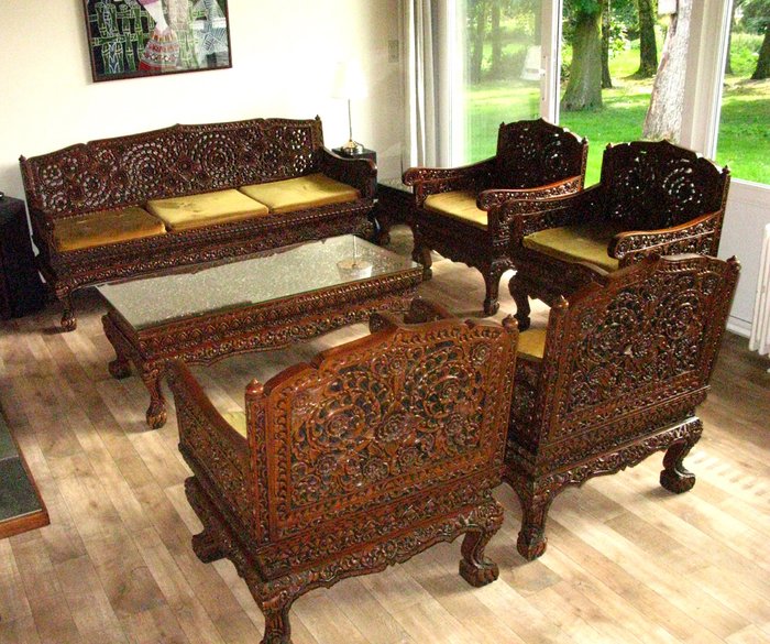 Thai furniture set - Thailand - mid / second half of 20th cent
