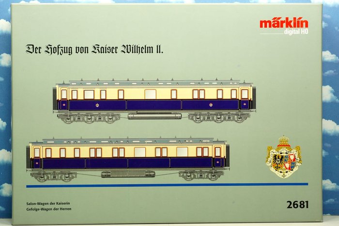 Märklin H0 - 2681/8 9264 - Passenger carriage set - Imperial Court Train of Wilhelm II - KPEV