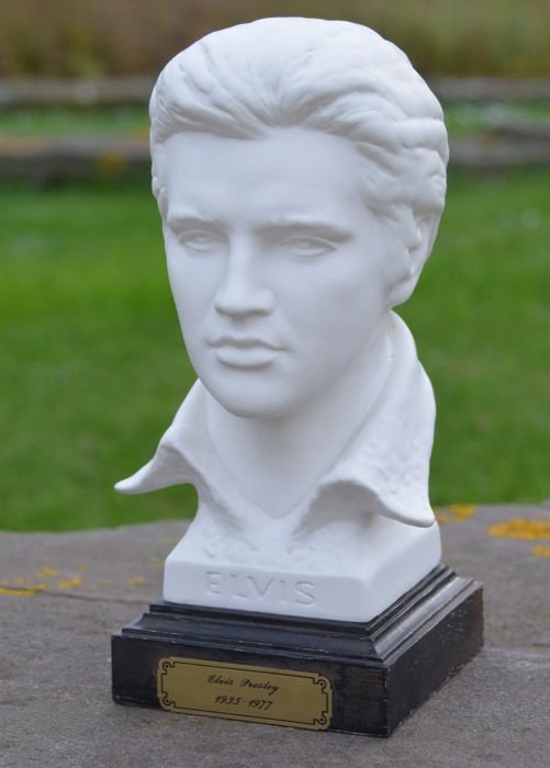 Bochmann for Goebel - Porcelain head of Elvis Presley

