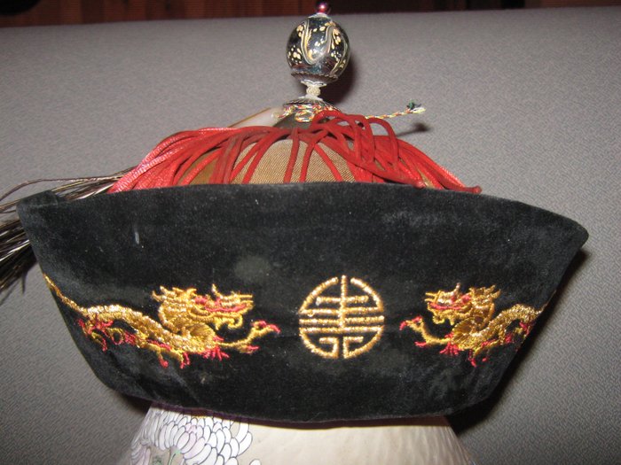  Rare Antique Mandarin officer hat - China - 19th century