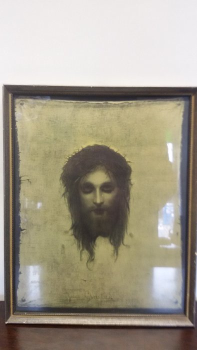 Veil of Veronica - Religious print from Gabriel Max - Catawiki