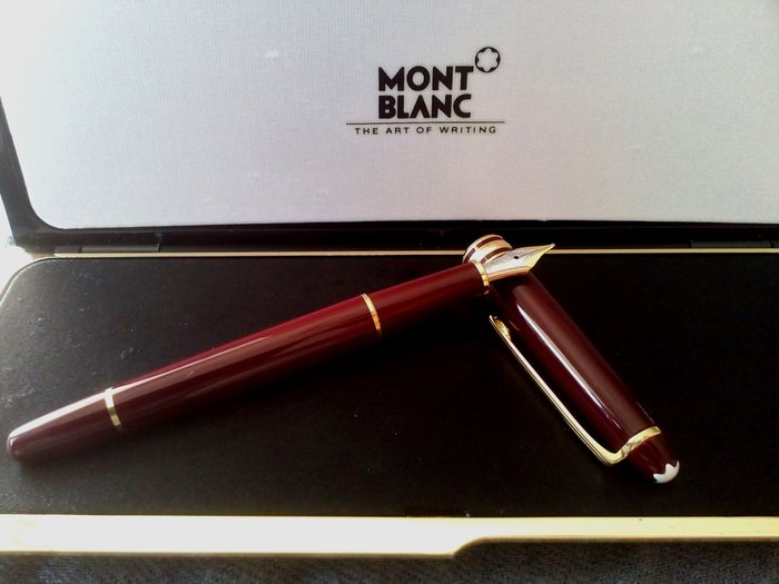 MONTBLANC MEISTERSTÜCK 144 Burgundy Red Precious Resin 4810 14K Gold Nib , MontBlanc Fountain Pen, Vintage Montblanc Fountain Pen, Montblanc