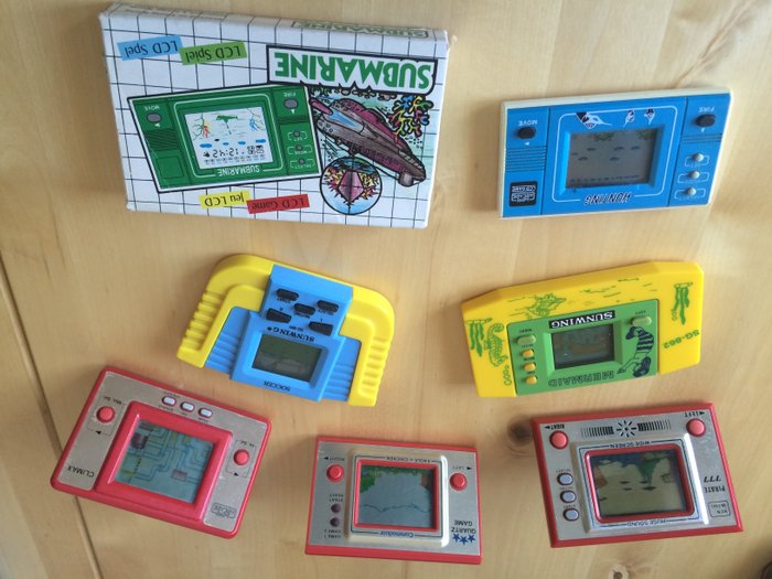 Lote de 7 antiguos juegos portátiles LCD

