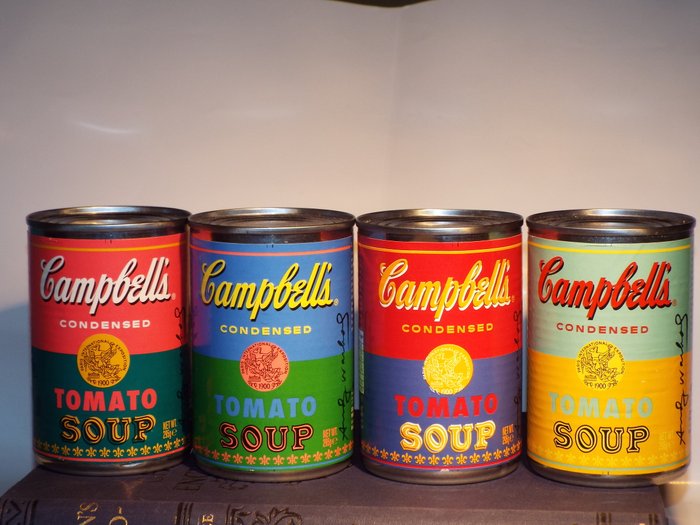 Andy Warhol (after) - 50th Anniversary Campbells Soup Tins/Cans Pop Art ...
