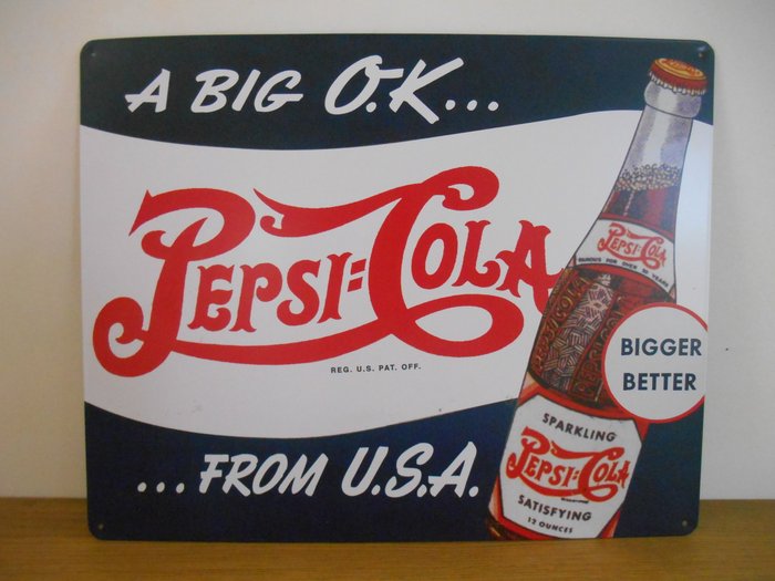 Ongebruikt Metal advertising sign from the USA of Pepsi Cola from 2006 - Catawiki QA-73