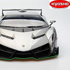 Kyosho C09501Grg Green Line Scala 1:18 Modellino Auto Lamborghini Veneno Grey 
