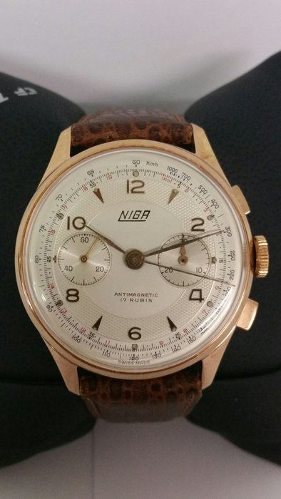 NIGA Chronographe Suisse – Herren-Armbanduhr – 1950