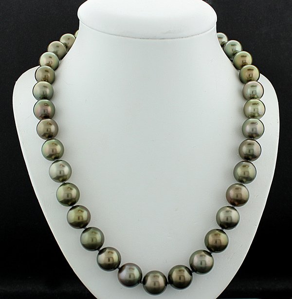 Elegant Tahiti pearls collier 11 - 12.5 mm 14 kt /585 - Catawiki
