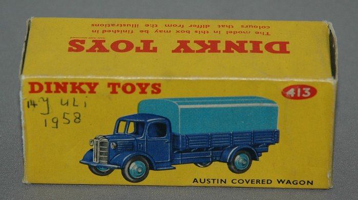 Atlas Dinky Toys Austin Wagon couvert bleu & Camion Jaune Modèle 413 